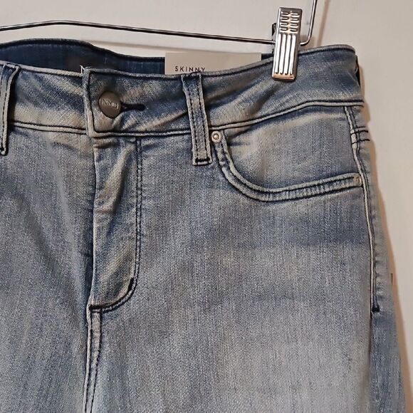 NYDJ Blue Ankle Cropped Jeans with Sporty Stripes - Picture 3 of 6